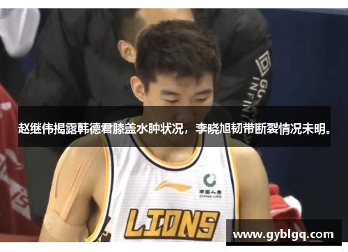 赵继伟揭露韩德君膝盖水肿状况，李晓旭韧带断裂情况未明。